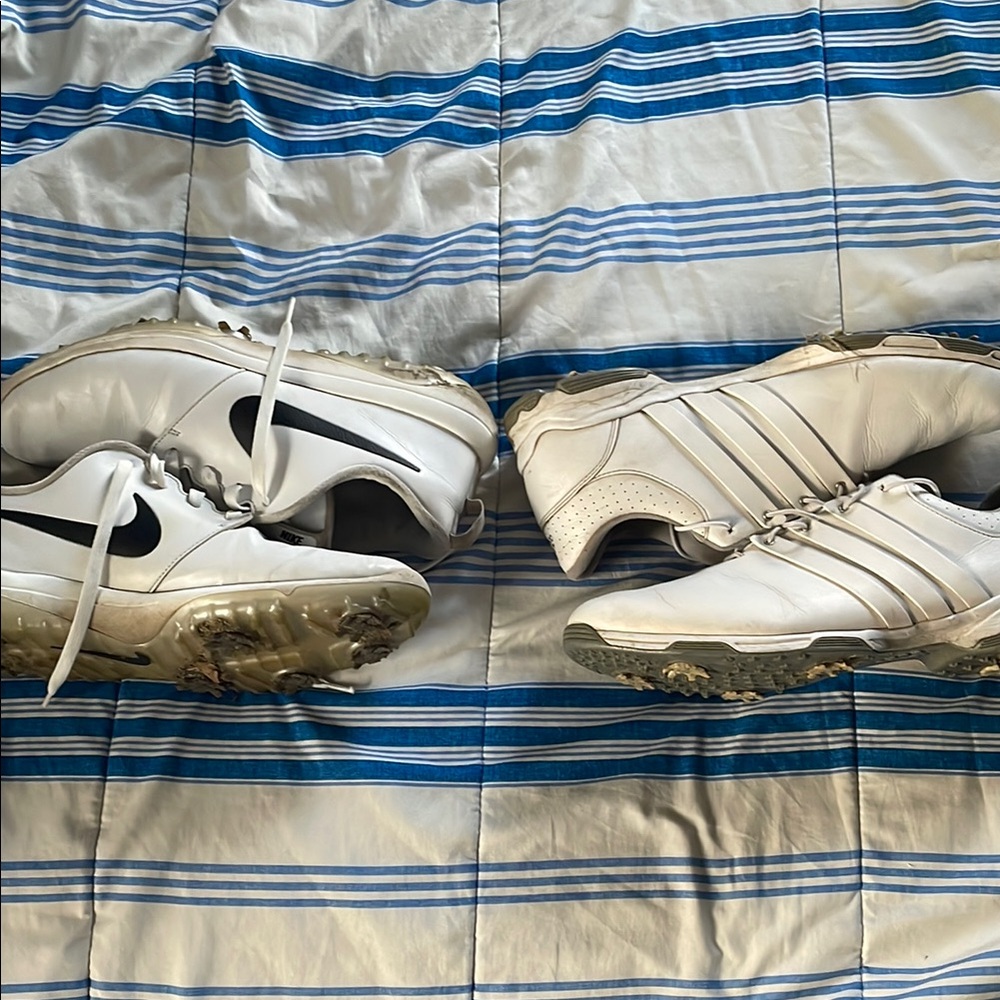 Nike & Adidas White Golf Shoes bundle